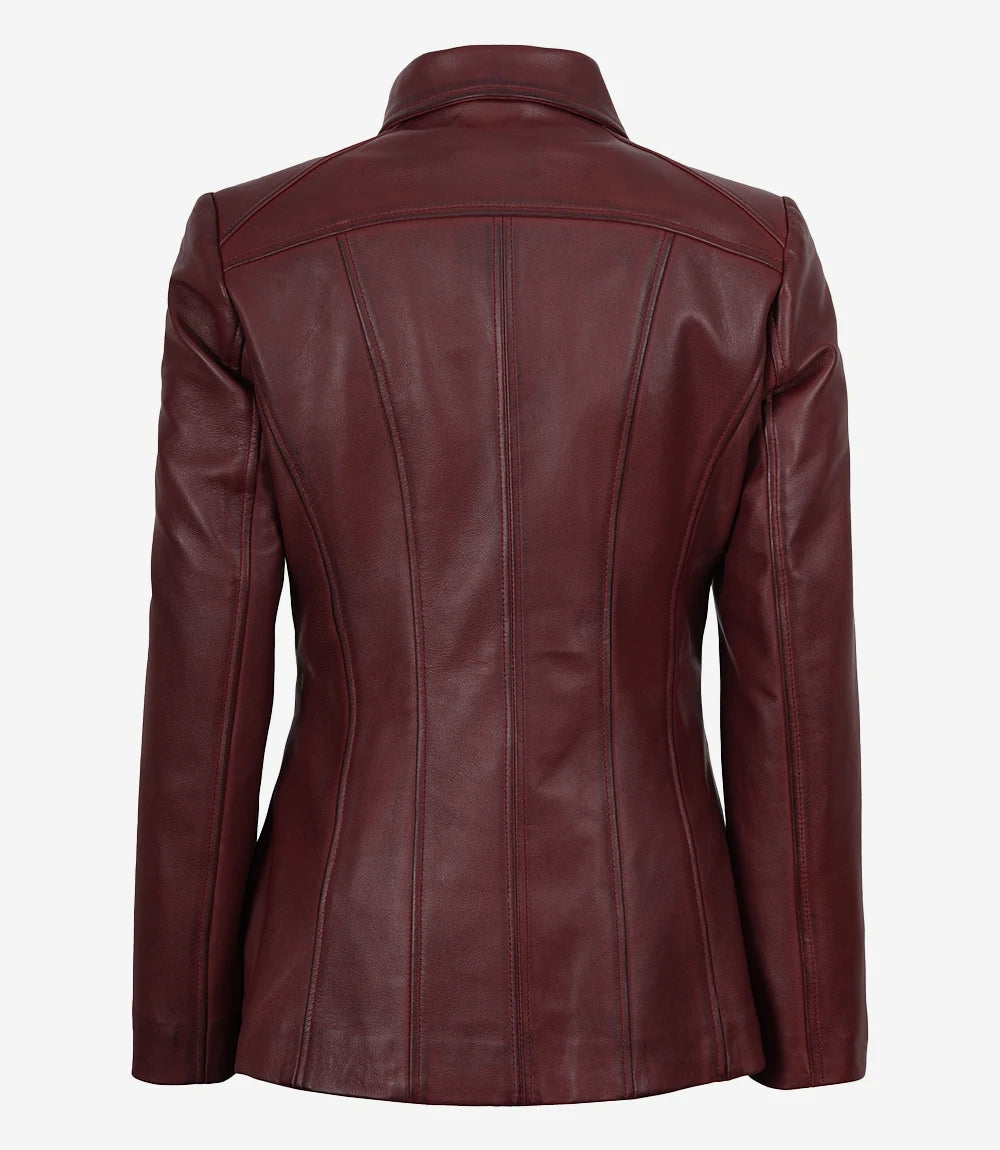 Marsha Women's Real Leather Car Coat